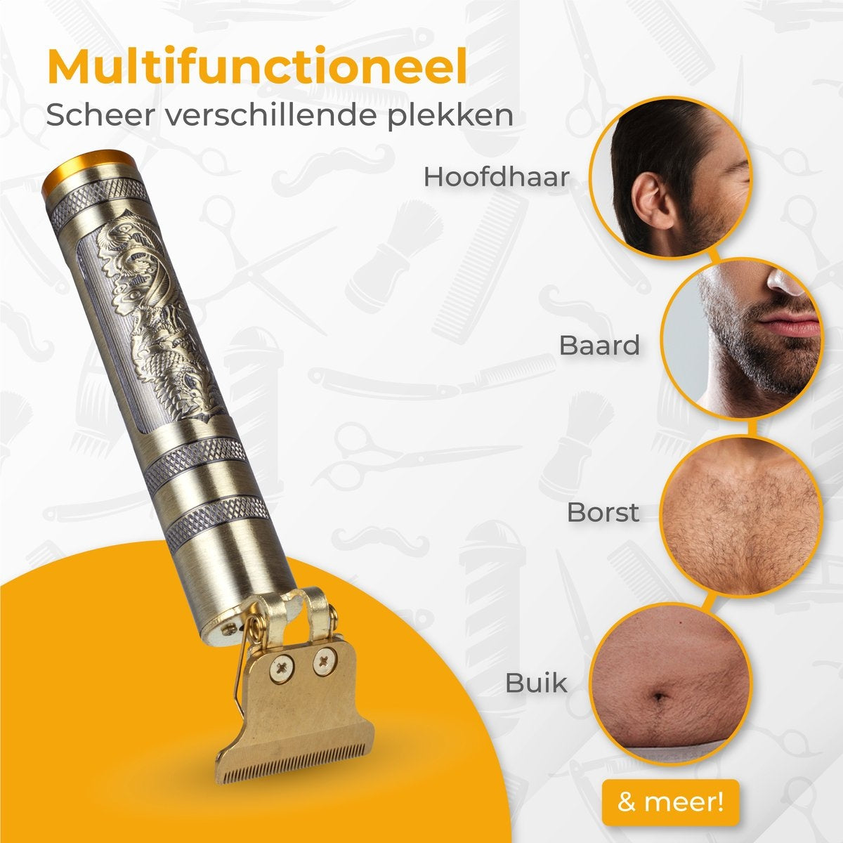 Nuvance - Tondeuse Mannen - Tondeuse Hoofdhaar - Inclusief 4 Opzetstukken - Baardtrimmer en Haartrimmer Mannen - Tondeuses - Usb Oplaadbaar