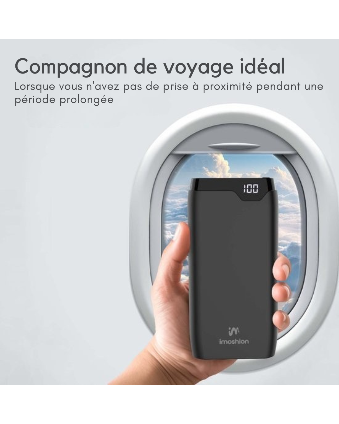 Batterie externe - imoshion - 20000 mAh - Chargeur rapide 22,5W - USB-C & USB-A - Powerbank Powerbank adapté à iOS/Android - Noir