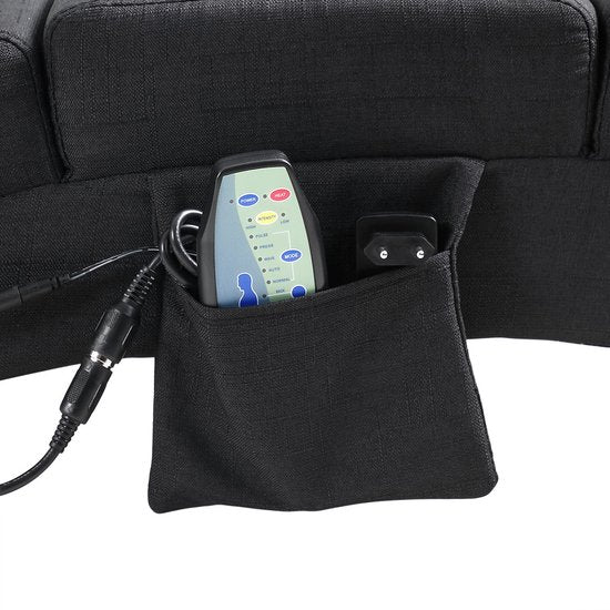 Fauteuil de détente Casaria - Fonctions massage et chauffage - Tissu - Anthracite