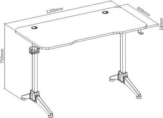 Pupitre de jeu - table d'ordinateur - bureau d'ordinateur - noir
