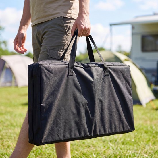 Cuisine de camping d'extérieur – Meuble de camping – Cuisine d'extérieur – 6 compartiments – Structure en aluminium – Pieds réglables – Gris - Tristar KI-0769