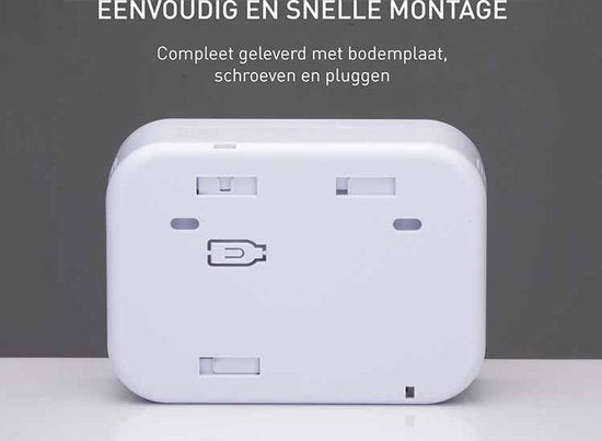 Détecteur de CO Grundig - Détecteur de monoxyde de carbone avec batterie de 10 ans - Compteur de CO avec écran LCD, alarme de niveau de batterie faible et alarme d'erreur de capteur - Détecteur de Co2 avec alarme 85dB - Montage mural - Blanc