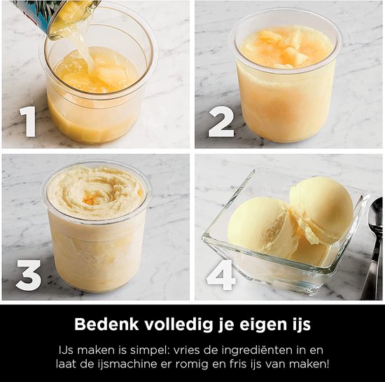 Ninja Creami - Machine à glaces 7-en-1 - Pour glaces, milkshakes, smoothie bowls et bien plus encore - Foodi - NC300EU