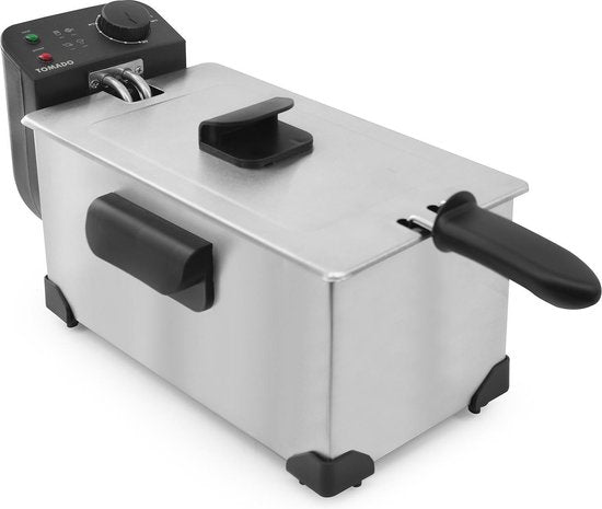 Tomado TDF3001S - Friteuse - Capacité 3 litres - 2200 watts - Friteuse zone froide - Acier inoxydable
