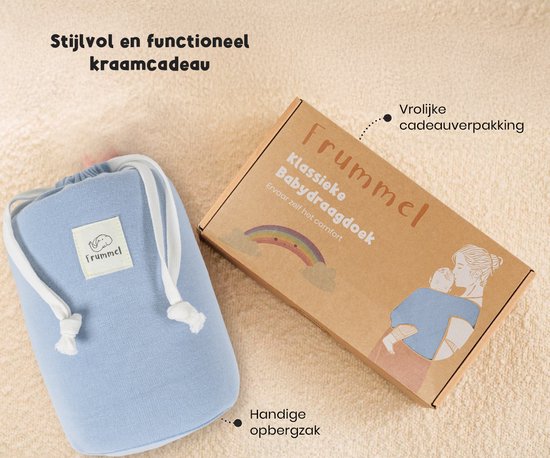 Écharpe porte-bébé Frummel bleu clair - Porte-bébé - Écharpe porte-bébé - Porte-bébé - Écharpe porte-bébé - Bébé 0-36 mois - Nouveau-né