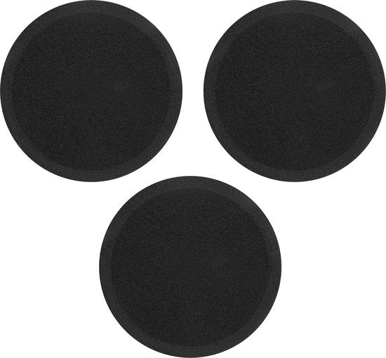 VONROC Disques de polissage/tampons de polissage en mousse pour polisseuses - 125mm, 3 pièces - Noir
