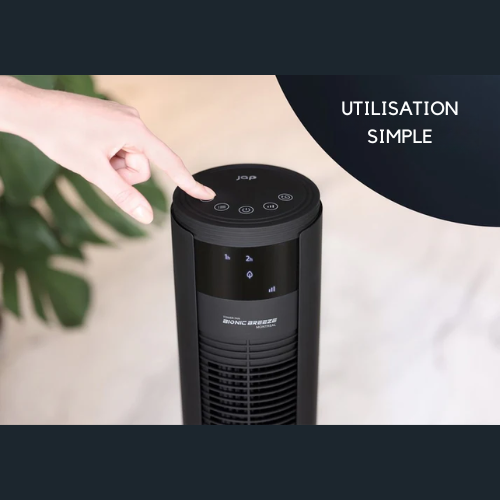 Ventilateur sur pied - JAP Appliances - silencieux (46dB) - avec télécommande - 6 niveaux - Noir mat