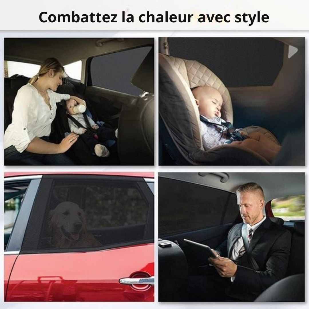 Pare-soleil pour fenêtre latérale voiture bébé -Urban State - Universel - Protection UV - Taille M - Noir