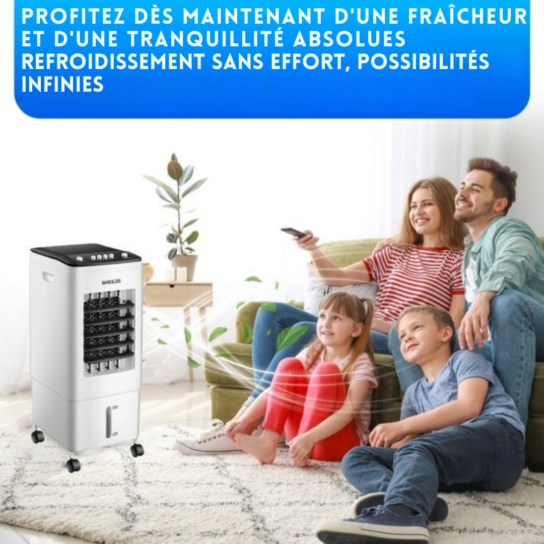 Rafraîchisseur d'air Breeze pour chambre à coucher - Rafraîchisseur d'air mobile sans tuyau de vidange