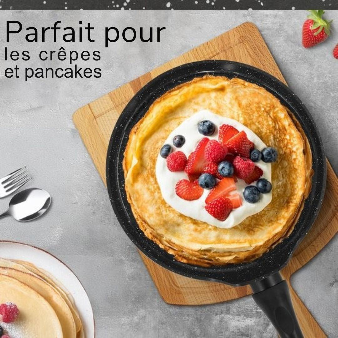 Poêle à crêpes CeraFusion - Induction - 24cm - Revêtement antiadhésif - Noir