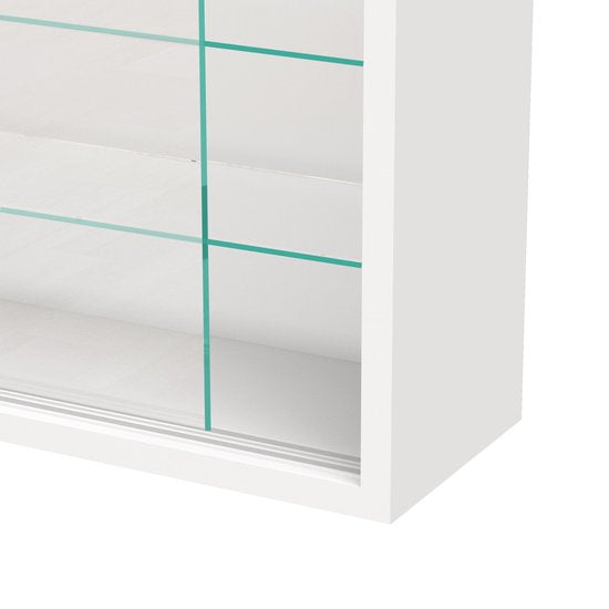 Vitrine debout vitrine murale suspendue - portes coulissantes - 50 x 40 x 13 cm