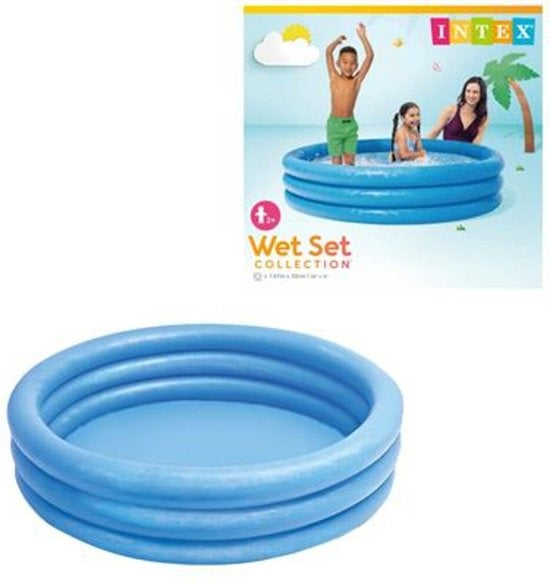 Intex Inflatable Pool Crystal - 3 anneaux - Piscine gonflable - 147 cm