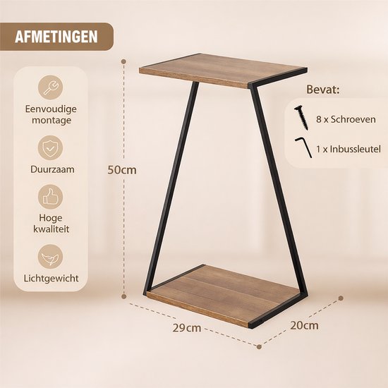 Étagère à plantes Relaxwonen – Modèle Genu – En forme de Z – Moderne et peu encombrante