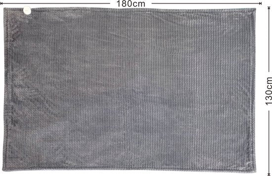 Tomado TEB1803G - Couverture chauffante - Couverture électrique 1 personne - Couverture à enrouler - Couverture chauffante douillette - Tissu polaire ultra-doux - 180 x 130 cm