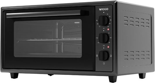 Wiggo WMO-E456(B) - Mini-four autonome - Électrique - 60 cm - 45 litres - 2 000 W - Garantie 5 ans - Noir