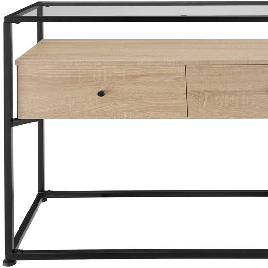 tectake - Table console buffet Lecture - industriel - brun clair - 101,5x41,5x80,5cm - 404691