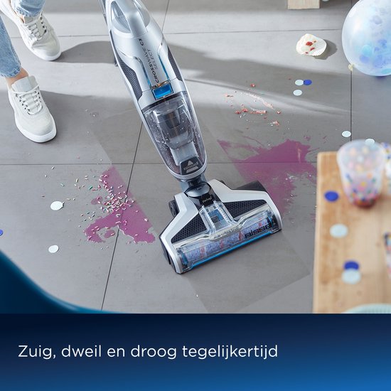 BISSELL Crosswave C3 Select Aspirateur-balai avec fonction balayage - Aspirateur filaire pour sols - 3 en 1 : aspirer, balayer et sécher - Aspirateur multi-surfaces - Machine à nettoyer les moquettes, les carrelages et les sols en bois - Puissant moteur d