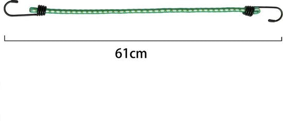10 x Epingle à bagages en caoutchouc avec crochets 61 cm x 8 mm Ø