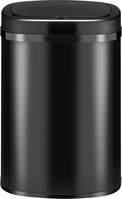 Poubelle automatique / Poubelle à déchets / Poubelle à détecteur - 50 litres - Noir - Rectangle