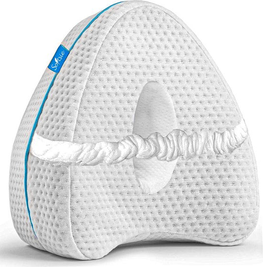 Softsie Coussin de genou pour le lit - Coussin de jambe - Coussin de genou orthopédique - Oreiller de sommeil latéral