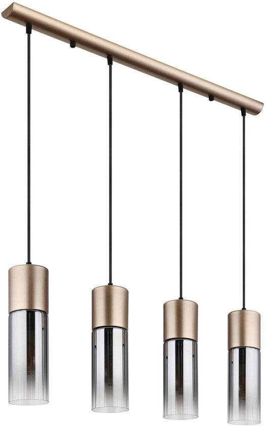 Globo - suspension - ANNIKA - marron - verre - grande lampe de table à manger - E27 - 21000-4HCA