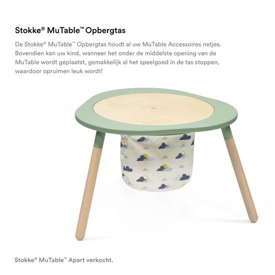 Sac de rangement en coton Stokke® MUtable™ V2 - Clouds