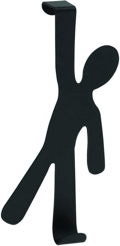 Wenko Crochet de porte pour porte à recouvrement, modèle « homme » - Noir