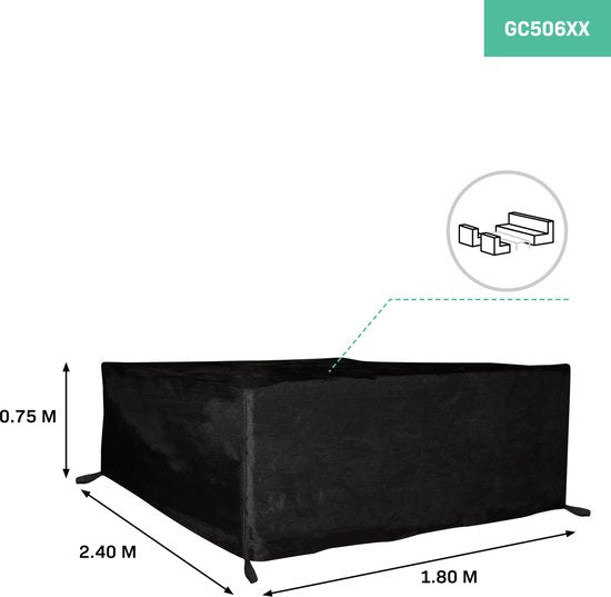 VONROC Premium housse pour ensemble de salon M - 240x180x75cm - Housse de protection pour ensemble de salon