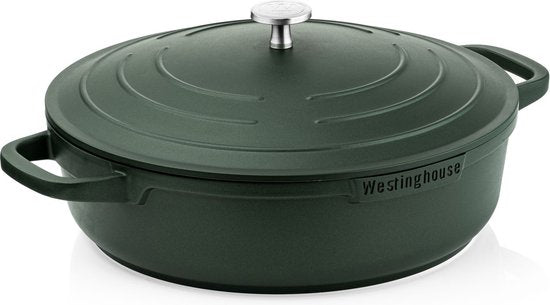 Westinghouse Performance Series - Casserole à induction avec couvercle - Sauteuse de 32 cm - Vert - Convient à toutes les sources de chaleur, y compris l'induction et le four