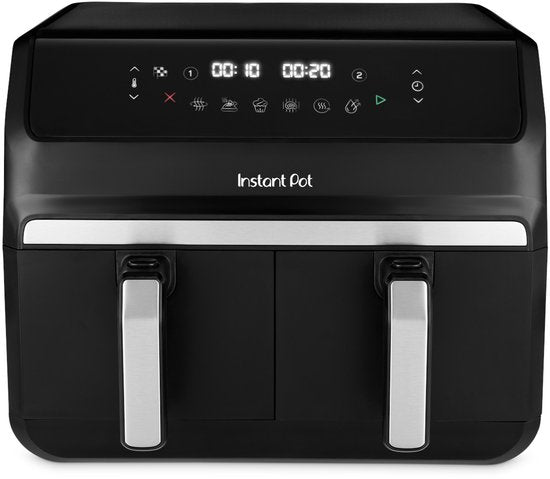 Instant Pot Vortex Dual Drawer 8L Airfryer – Friteuse à air chaud double avec 2 tiroirs de 4 L – SyncCook™ & SyncFinish™ – ClearCook – 8-en-1 – Jusqu'à 205 °C – Lavable au lave-vaisselle