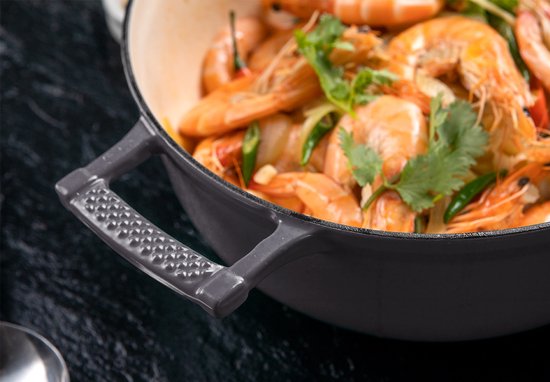 Cocotte en fonte - Saveur Selects - Ø30 cm - Sans PFAS - Compatible induction, gaz, électrique, céramique - Gris