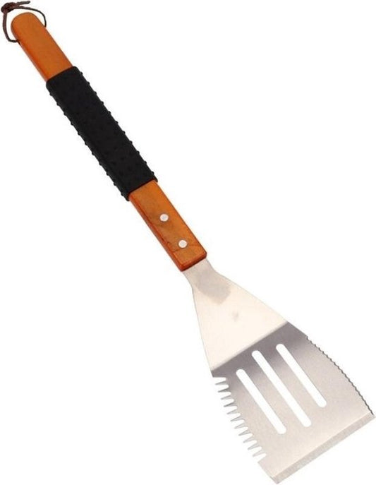 Spatule pour barbecue avec manche en plastique en acier inoxydable 47 cm - Spatule à frire - Spatule à pâtisserie