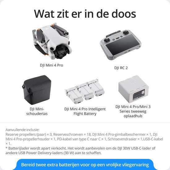 DJI Mini 4 Pro - Drone - Pack Fly More - Avec Smart Controller RC331
