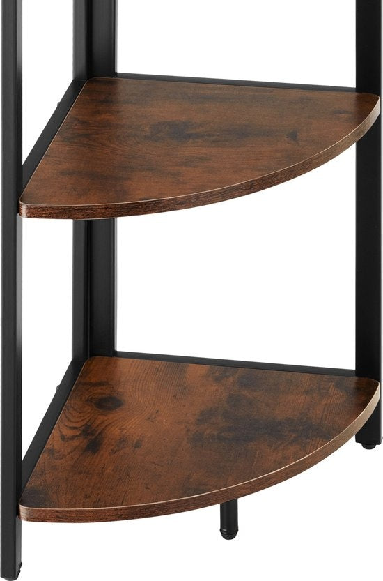 tectake - Meuble d'angle Castlebar 30x30x150cm - brun foncé - 404771