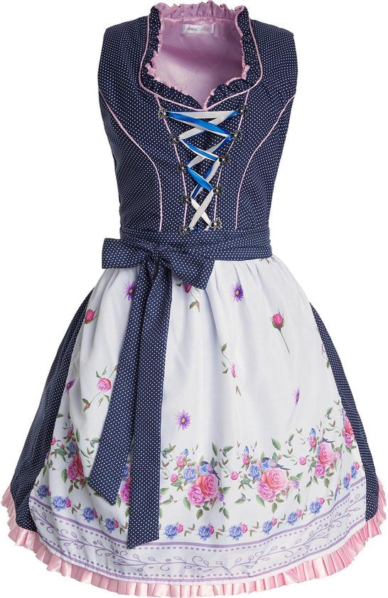 Dressforfun Mini-Dirndl Garching modèle 2 XXL - Robe fantaisie costume halloween robe de soirée robe carnaval costume carnaval robe de soirée - 304669