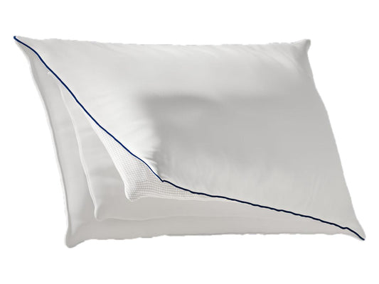 Coussin Emma « Wolkenkussen » en microfibre rafraîchissante - Ovale - Blanc - 60 x 70 cm