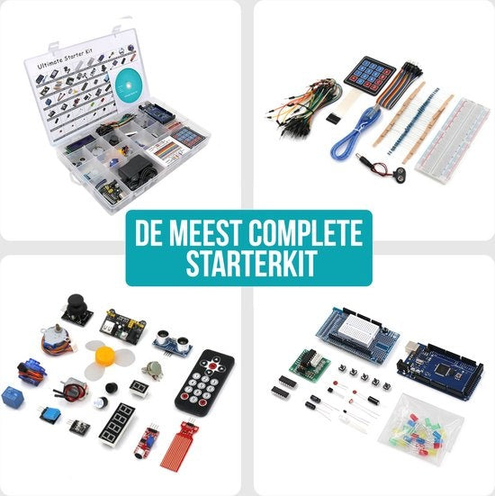 Kit de démarrage Strex pour Arduino Extra Large, ATmega2560, 278 pièces, dans une boîte de rangement