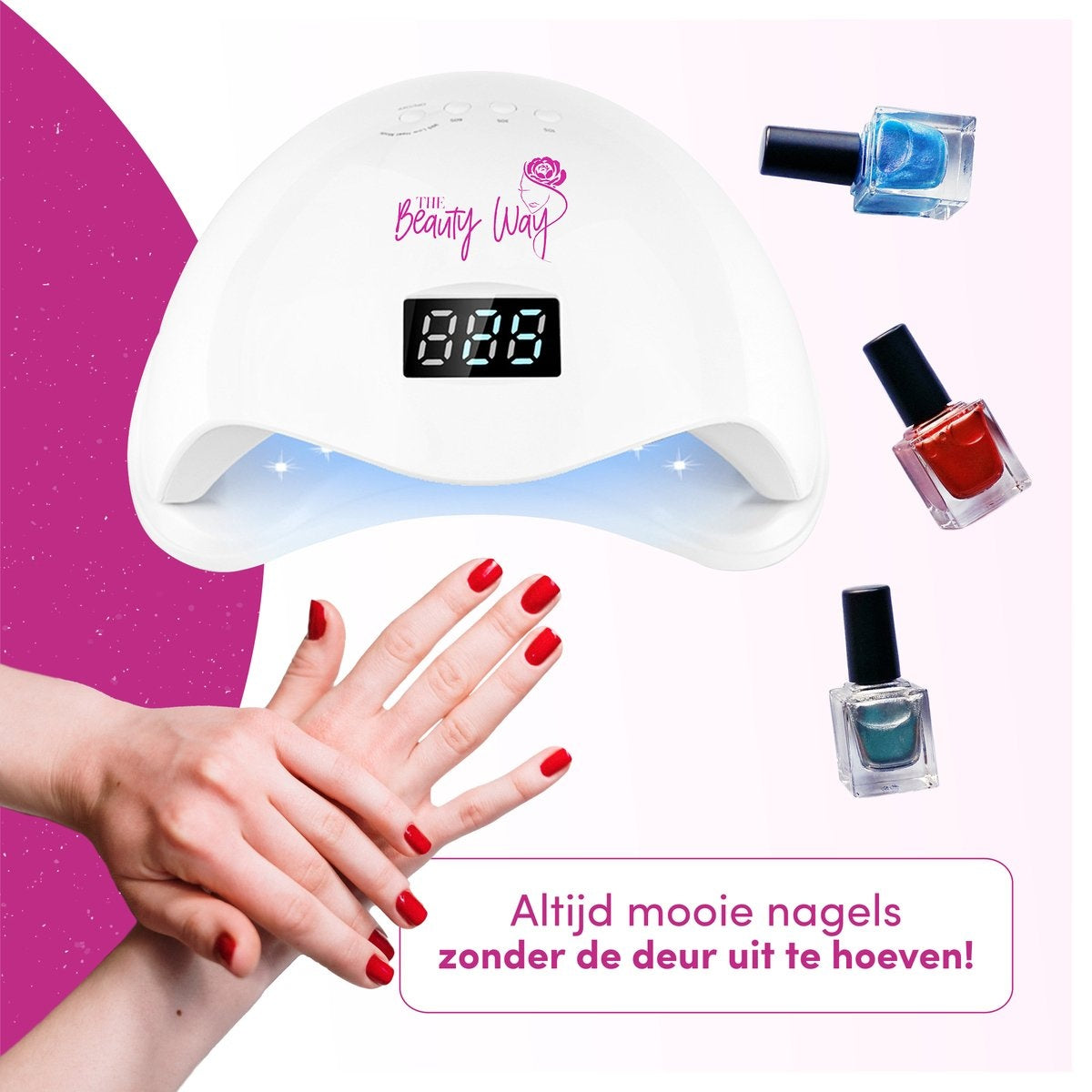 TheBeautyWay Sèche-ongles - pour ongles en gel - Convient à tous les vernis en gel - 24 LEDs