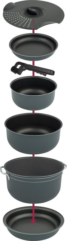 Bo-Camp - Batterie de cuisine - Camping - 7 pièces - Aluminium