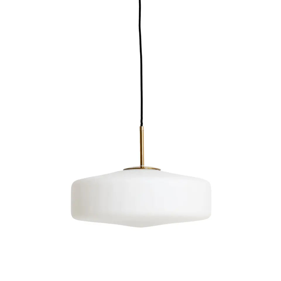 Suspension Light & Living Pleat Blanche – Ø 40 cm – Lampe moderne en verre pour le salon et l'entrée – Style industriel – Source lumineuse non incluse – Douille E27