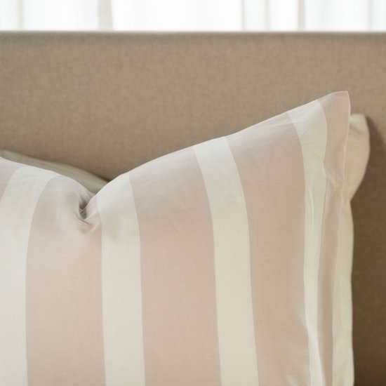 Housse de couette Kayori Dasshu en satin de coton - 260 x 200-220 - Lit jumeau - Gris