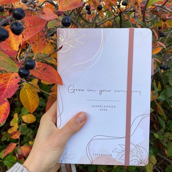 Systemyze Agenda 2025 Adultes - Planificateur - Journal - Organiseur - Feuilles d'autocollants incluses - Format A5 - Rose