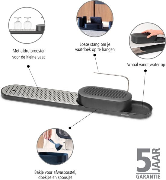 Ensemble de rangement pour évier Brabantia SinkStyle - Mineral Infinite Grey