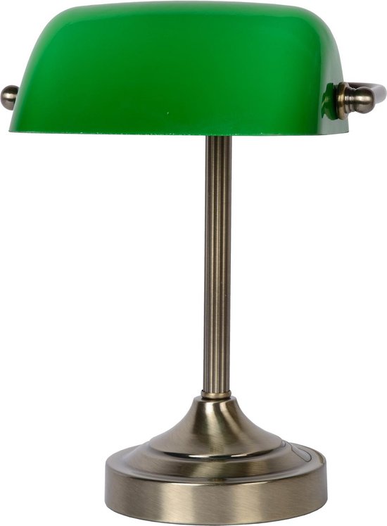 Lucide BANKER - Lampe de bureau - 1xE14 - Bronze