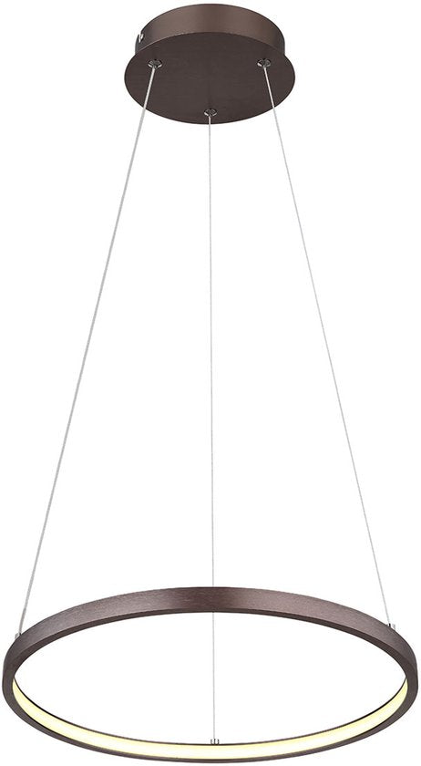 Globo - lampe suspendue - Ralph - brun - métal - Ø 39cm - LED - 67192-19BR