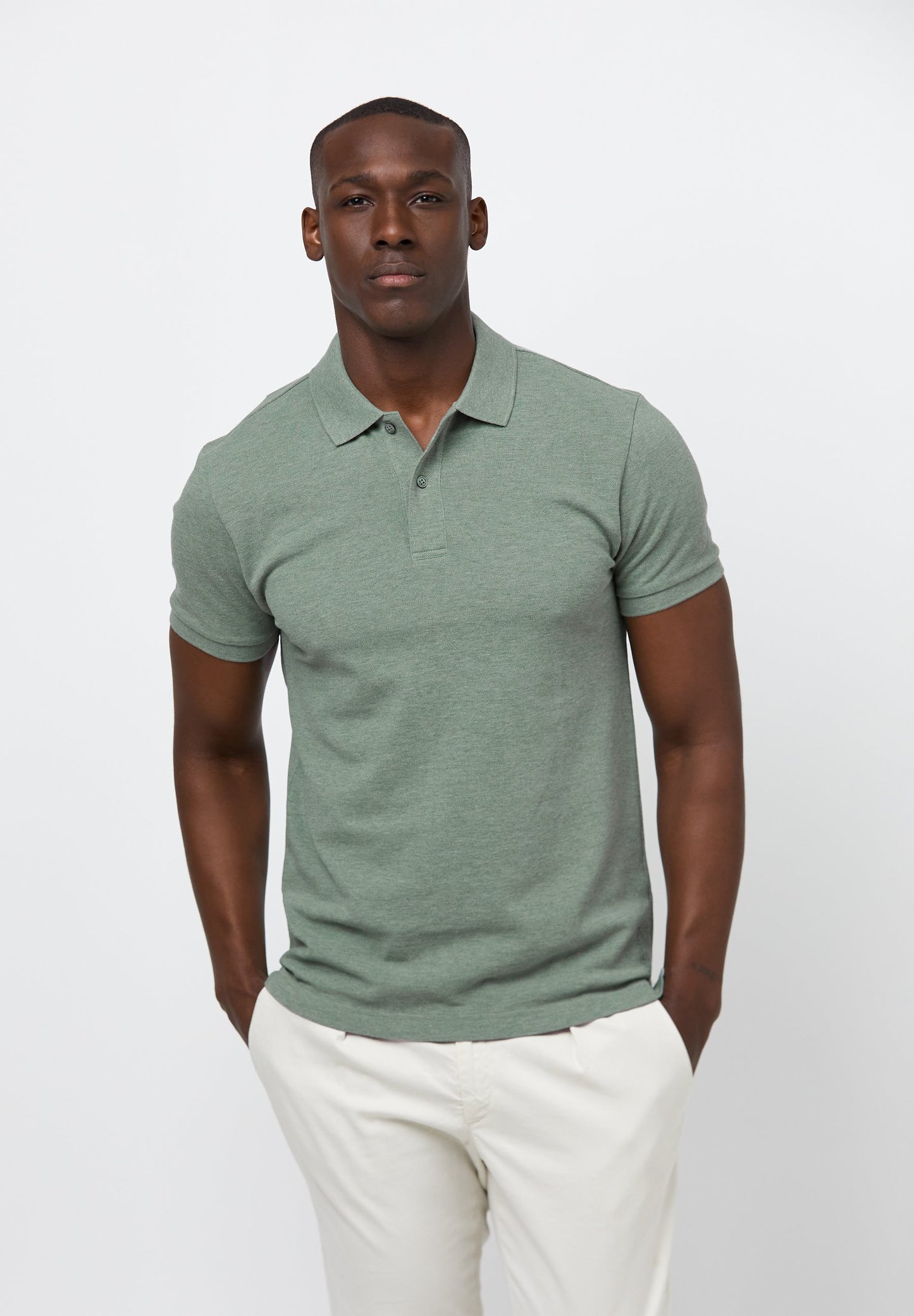 PROFUOMO Polo Homme - Manches courtes - Vert - Taille XXL - Regular Fit - Longueur : Normale