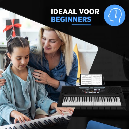 Finesse Keyboard Piano - 54 Touches - Stickers Piano - Electric Piano - Digital Piano - Child - Adults