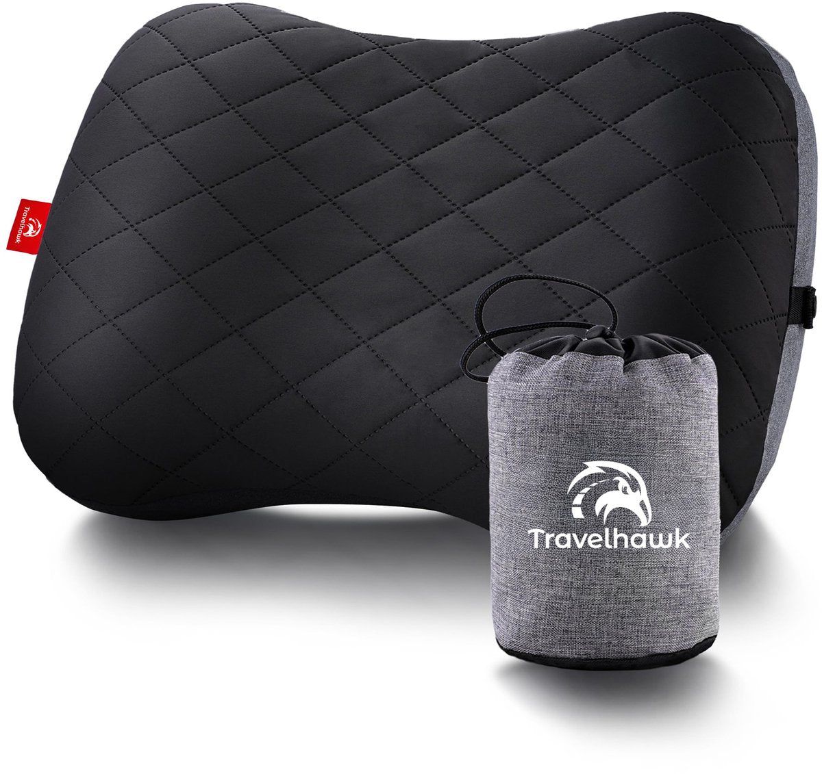 Oreiller de voyage Travelhawk - Gonflable - Léger - Noir