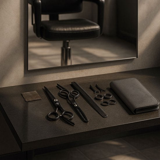 ProTrue 11 Piece Barber Set - Barber Scissors Right Handed - Thinning Scissors Barber - Hair Scissors - Coupe Scissors - Hair Scissors Set