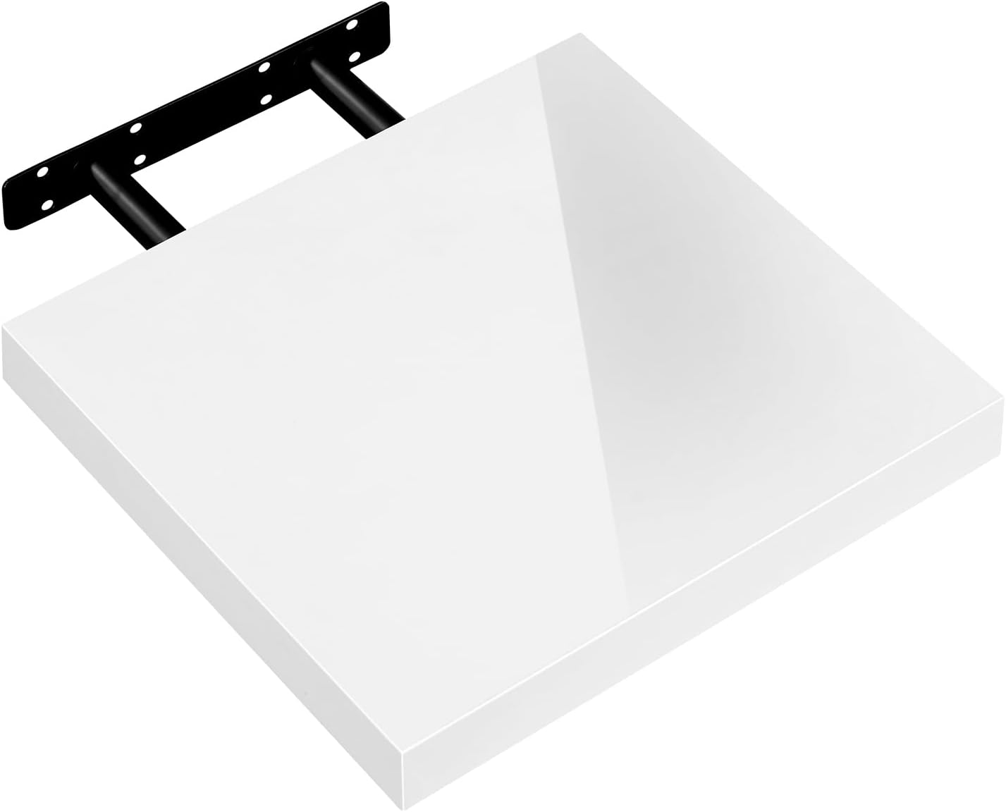 Étagère murale eSituro blanche brillante - Étagère murale suspendue - 3,8 cm d'épaisseur - Jusqu'à 15 kg